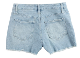 Thumbnail 4: YMI Junior's Raw Hem Denim Shorts 