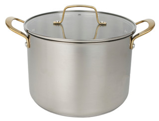 Thumbnail 3: MARTHA STEWART EVERYDAY 8 Qt Midvale Stainless Steel Stock Pot 
