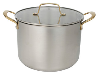 Thumbnail 3: MARTHA STEWART EVERYDAY 8 Qt Midvale Stainless Steel Stock Pot 