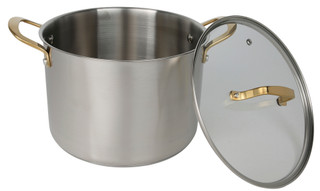 Thumbnail 2: MARTHA STEWART EVERYDAY 8 Qt Midvale Stainless Steel Stock Pot 