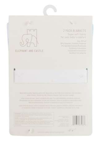 Thumbnail 2: ELEPHANT AND CASTLE 2 Pk Baby Blankets 