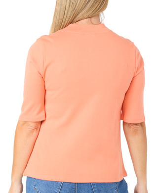 Thumbnail 2: Isaac Mizrahi Women's Short Sleeve Mock Neck Top 