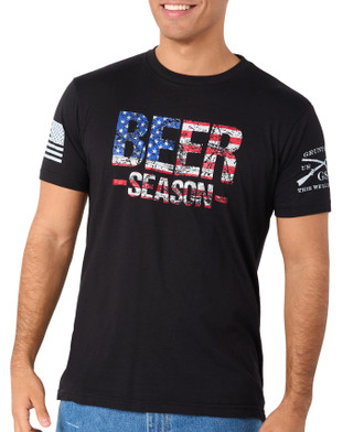 Thumbnail 1: GRUNT STYLE Men's Short Sleeve American Flag Graphic Tee 