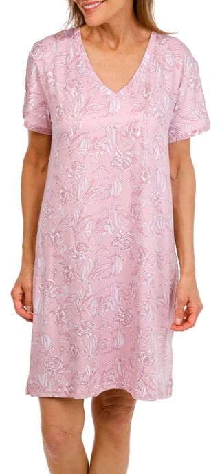 Thumbnail 1: Tahari Women's Short Sleeve Print Sleepshirt 