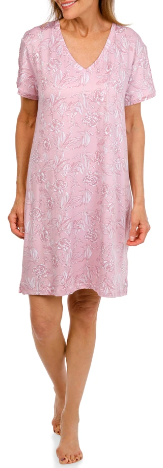 Thumbnail 4: Tahari Women's Short Sleeve Print Sleepshirt 