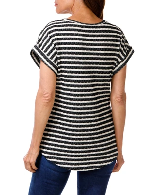 Thumbnail 2: Anneliese Women's Stripe Print Top  