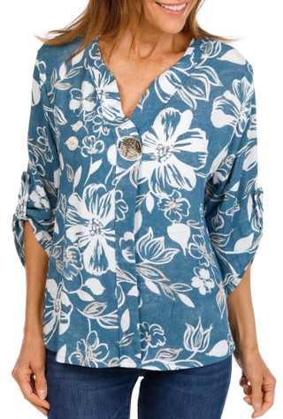 Thumbnail 1: Kaktus Women's Floral Print Top  