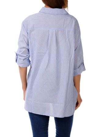 Thumbnail 4: MAX STUDIO Women's Stripe Print Button Down Top  