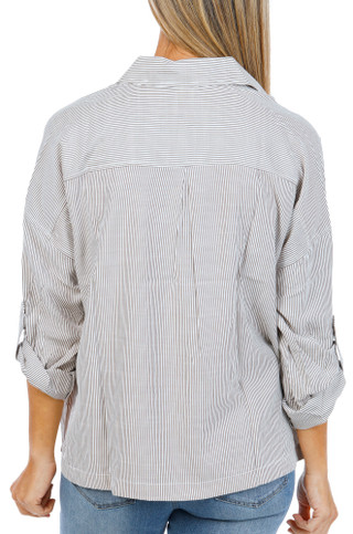 Thumbnail 2: MAX STUDIO Women's Stripe Print Pullover Top  