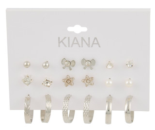 Thumbnail 1: Kiana 9 Pr Stud & Hoop Earrings  