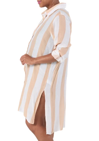 Thumbnail 2: SHORE LIFE Women's Plus Button Down Coverup 