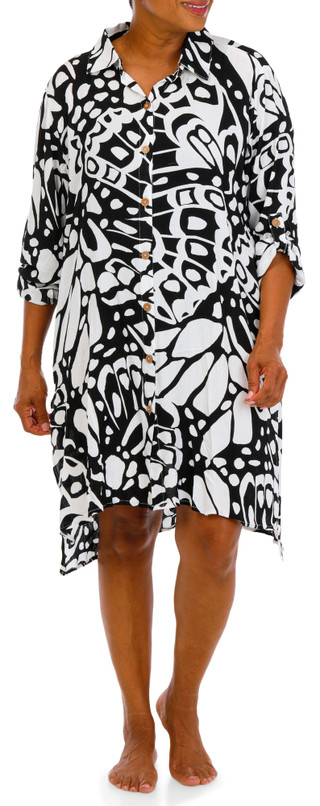 Thumbnail 1: SHORE LIFE Women's Plus Button Down Coverup 