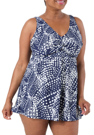Thumbnail 1: raisins curve Women's Plus One Piece Swimsuit Dress 