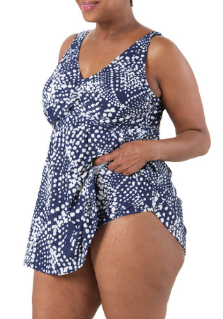 Thumbnail 3: raisins curve Women's Plus One Piece Swimsuit Dress 