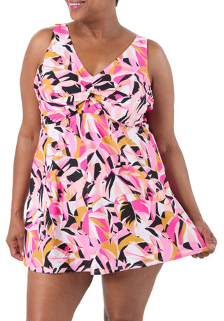 Thumbnail 1: raisins curve Women's Plus One Piece Swimsuit Dress  
