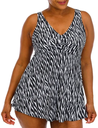 Thumbnail 1: raisins curve Women's Plus One Piece Swimsuit Dress 