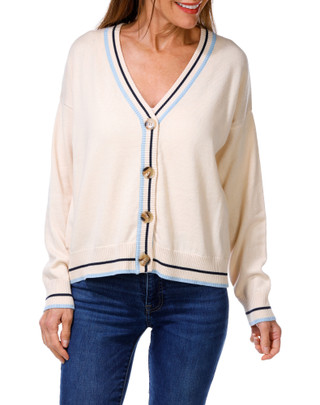 Thumbnail 2: Belle Women's Sailboat Cardigan  
