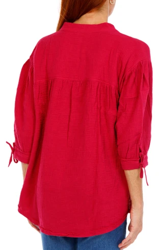 Thumbnail 2: Venus Women's Solid Linen Blouse  