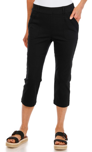 Thumbnail 1: Soho Petite Crochet Pocket Trim Capris 
