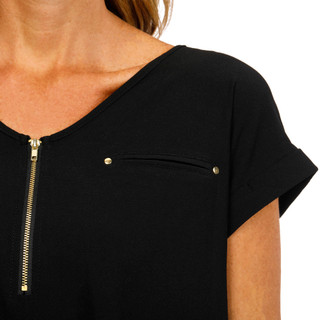 Thumbnail 3: Love Scarlett Women's Zip Henley Top 