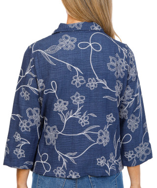 Thumbnail 3: ADRIENNE VITTADINI Women's Puff Print Button Up Top 