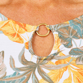 Thumbnail 2: Hearts of Palm Women's Crinkle Knit Tie Front Top 