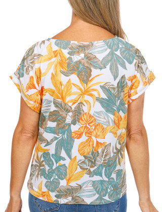 Thumbnail 3: Hearts of Palm Women's Crinkle Knit Tie Front Top 