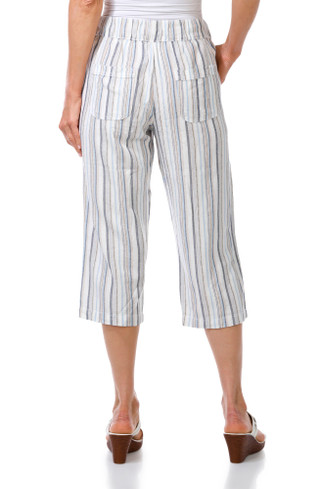 Thumbnail 2: Dash Petite Yarn Dye Linen Capris 