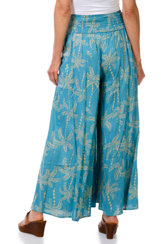 Thumbnail 3: TRU DESTINATIONS Women's Challis Wide Leg Swim Cover Up Pants 