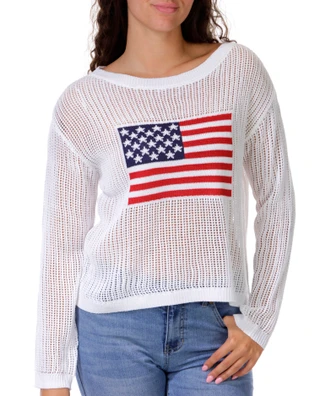 Thumbnail 1: No Comment Juniors Open Knit Sweater 