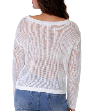Thumbnail 3: No Comment Juniors Open Knit Sweater 