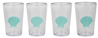 Thumbnail 1: Coastal Home 4 Pk Embossed Shell Highball Cup Set 