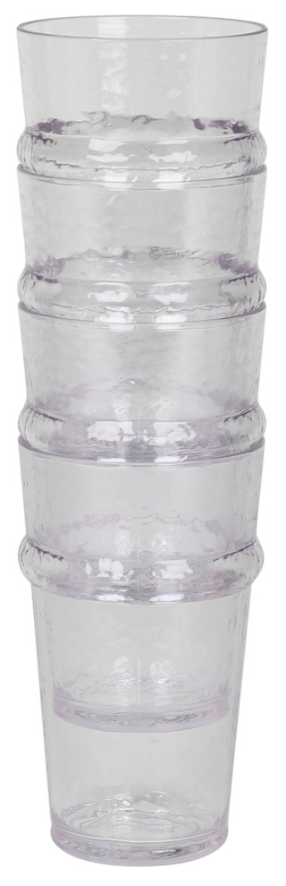 Thumbnail 2: Coastal Home 4 Pk Clear Textured Highball Cup Set 