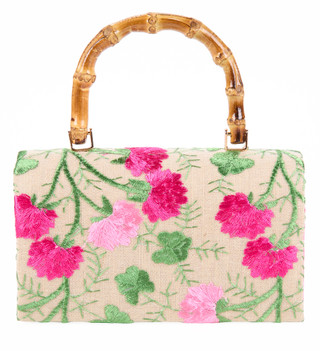 Thumbnail 2: D'Margeaux Embroidered Floral Top Handle Crossbody  