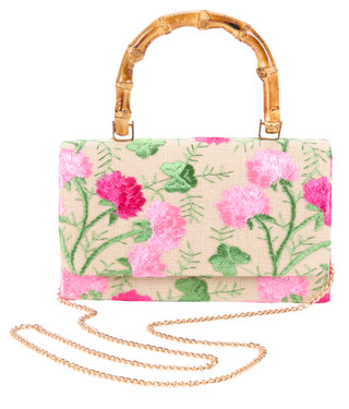 Thumbnail 1: D'Margeaux Embroidered Floral Top Handle Crossbody  