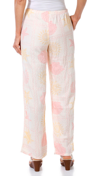 Thumbnail 2: Cali 1850 Juniors Pink Shell Drawstring Beach Pants 