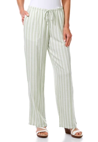 Thumbnail 1: Cali 1850 Juniors Stripe Drawstring Beach Pants 