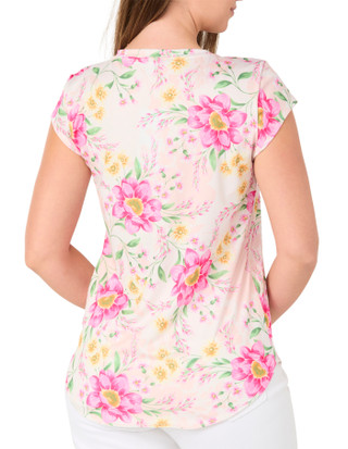 Thumbnail 2: Blue Sol Women's Cap Sleeve Floral Top 