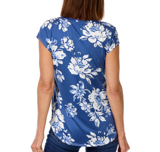 Thumbnail 2: Blue Sol Women's Cap Sleeve Floral Top 