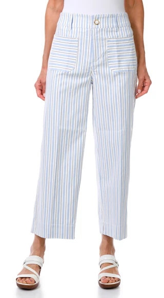 Thumbnail 1: Zac & Rachel Women's Striped Patch Pocket Capris 