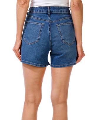 Thumbnail 3: D. Jeans Women's Floral Laser Cut Denim Shorts 