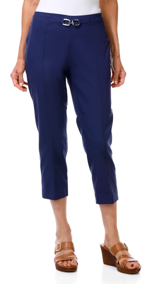 Thumbnail 1: Zac & Rachel Women's Pull-On Chain Waist Capris 