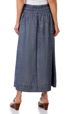 Thumbnail 2: Ellen Tracy Women's Smocked Waist Flared Skirt 