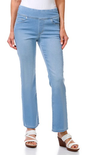 Thumbnail 1: D.Jeans Petite High Rise Cozy Knit Bootcut Jeans 