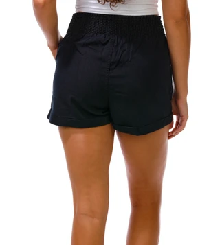 Thumbnail 3: Cisono Juniors' Smocked Tie-Waist Linen Shorts 