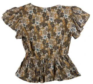 Thumbnail 2: Angie Juniors Short Sleeve Deep V Neck Tie Top 