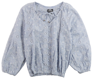 Thumbnail 1: Angie Juniors Long Sleeve Embroidered Button Down Top 