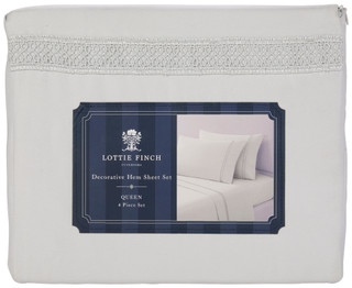 Thumbnail 1: LOTTIE FINCH Embroidered Hem Sheet Set 