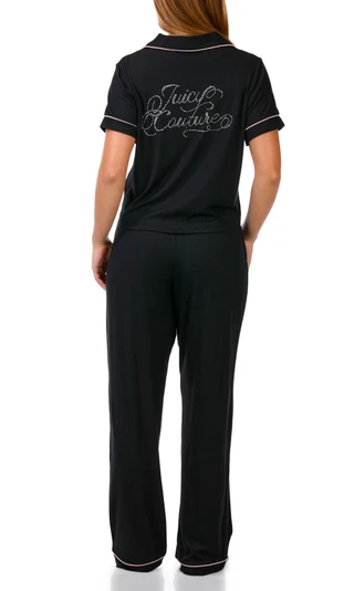 Thumbnail 2: Juicy Couture Juniors Short Sleeve Ribbed Sleep Set 