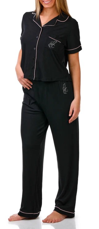 Thumbnail 1: Juicy Couture Juniors Short Sleeve Ribbed Sleep Set 